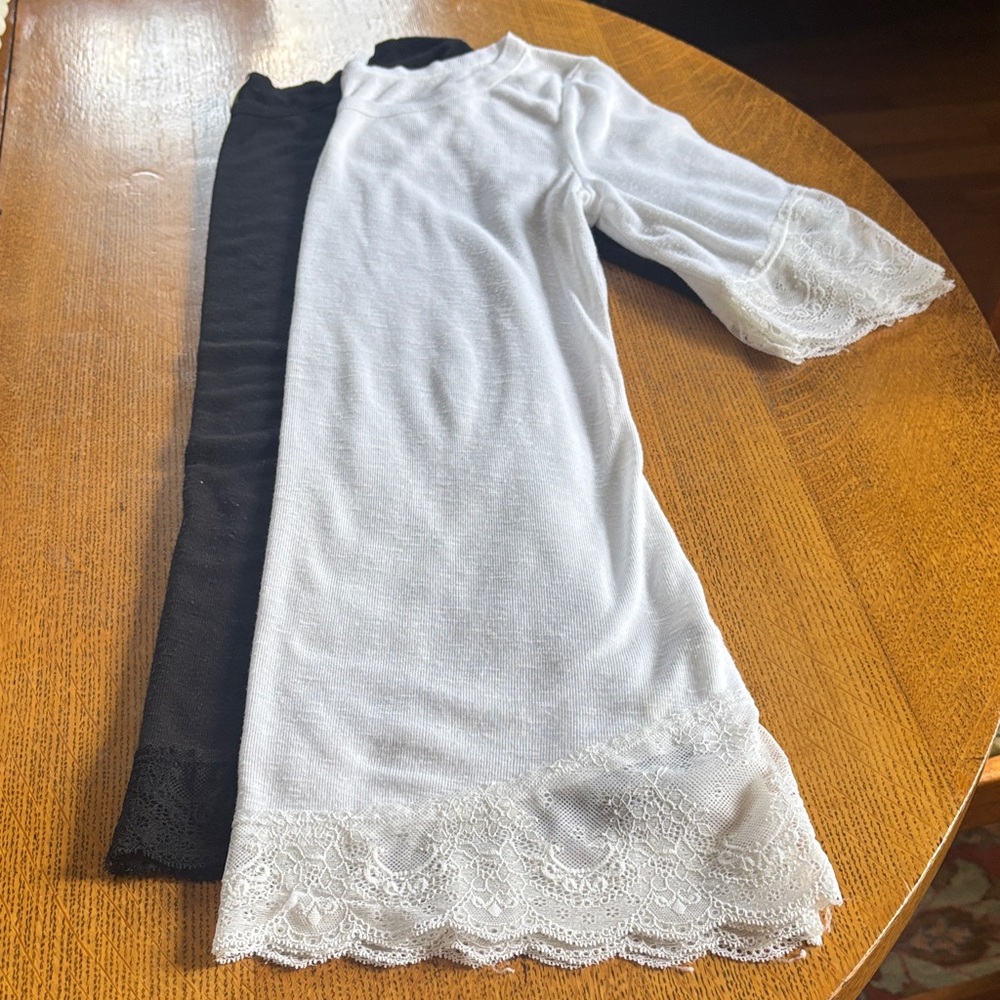 Lace Trim Layering Slip - White